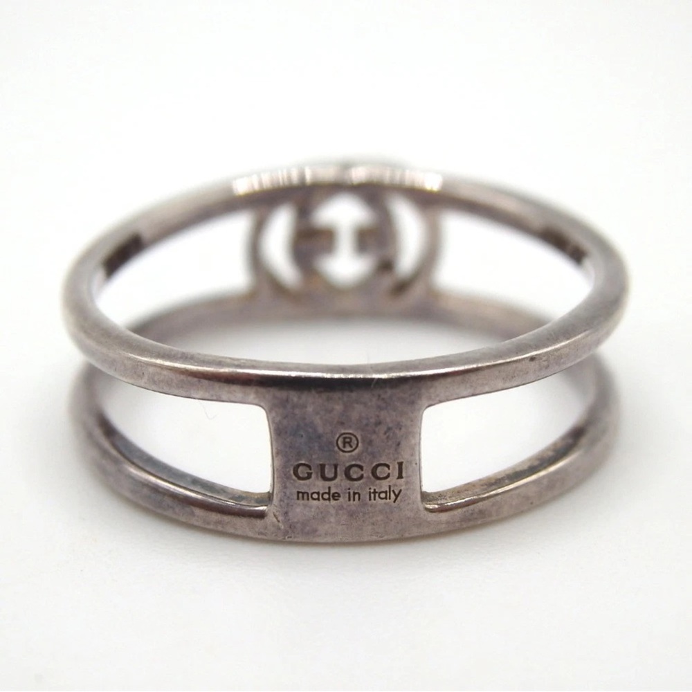 Authentic Gucci Interlocking G Ring Ag925 [Used] - image 4